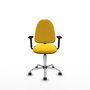 PIQUERAS Y CRESPO Silla de oficina Aýna Amarillo con Brazos 2D