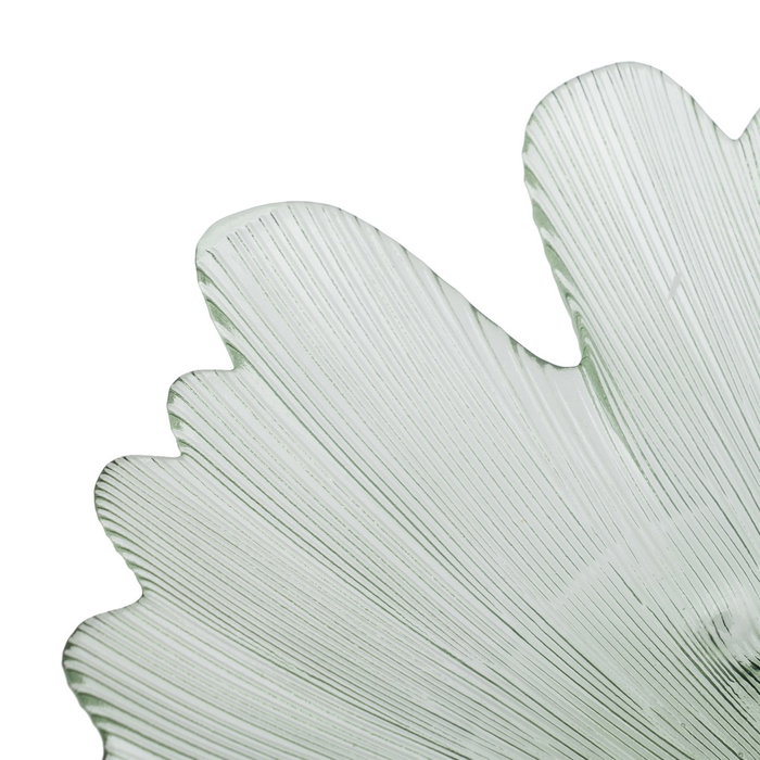 Bandeja Concha Verde Cristal Decoración 48 cm