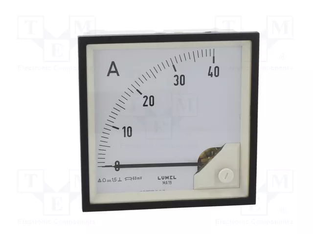LUMEL Amperímetro Analógico para Panel 0÷40A DC Clase 1,5