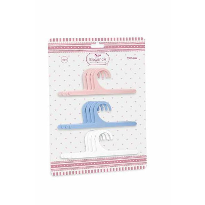 Muñecas Arias Set de 12 Perchas (4 Rosa, 4 Azul, 4 Blanca)