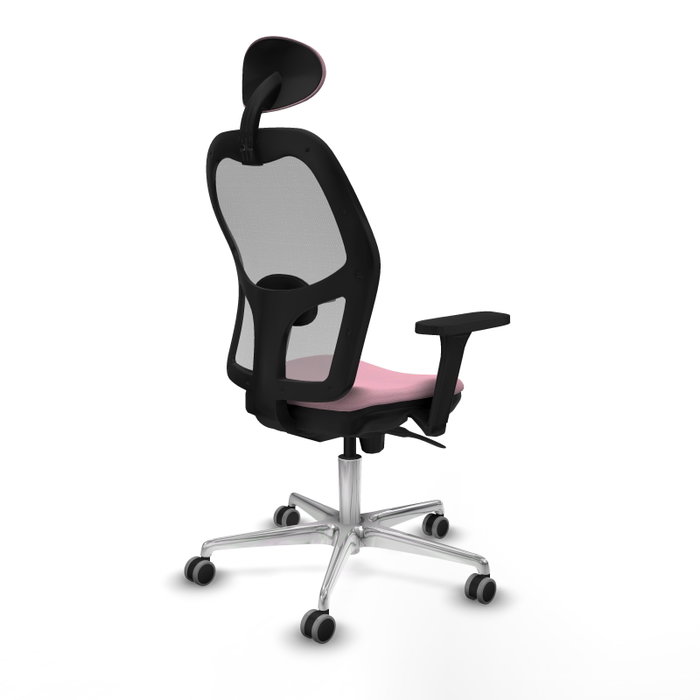 PIQUERAS Y CRESPO Silla de oficina Jorquera Rosa y Gris