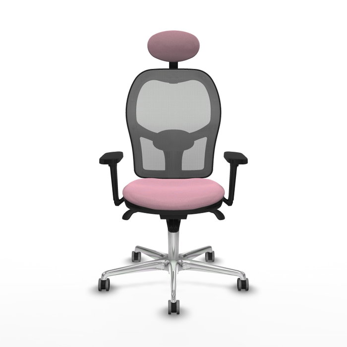 PIQUERAS Y CRESPO Silla de oficina Jorquera Rosa y Gris