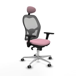 PIQUERAS Y CRESPO Silla de oficina Jorquera Rosa y Gris