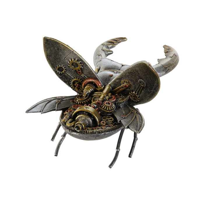 DKD Home Decor Figura de Escarabajo en Resina Gris
