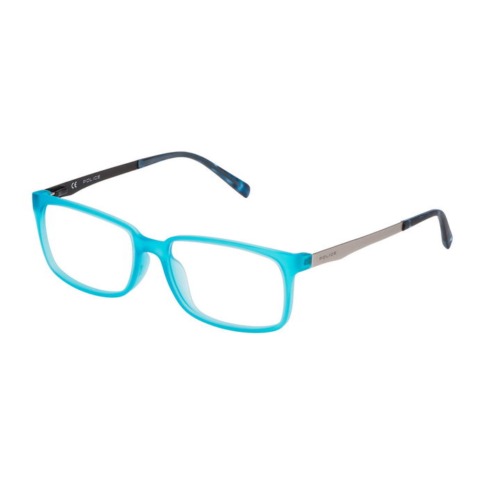 Montura de Gafas Hombre Police VPL259M543GRG Azul ø 54 mm Montura de Gafas Hombre Police VPL259M543GRG Azul ø 54 mm