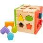 WOOMAX Cubo de actividades de madera con 14 piezas