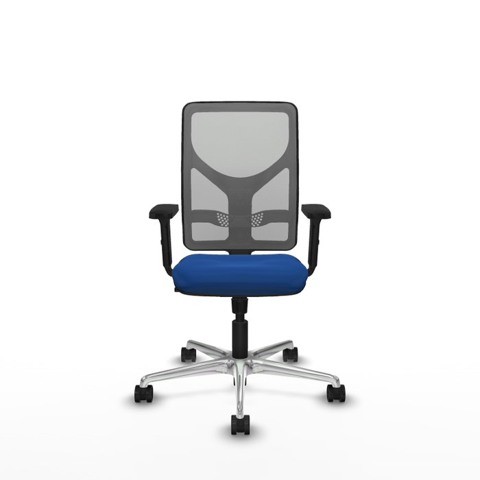 PIQUERAS Y CRESPO Silla de oficina Motilla con mecanismo Sincro, Azul y Gris