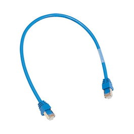 Hager Tehalit ZZ45WAN040 Cable de parcheo 4kV con 2 conectores RJ45 para WAN, azul