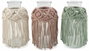 DKD Home Decor Portavelas de Cristal y Algodón con Flecos Surtidos