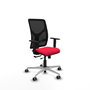 PIQUERAS Y CRESPO Silla de oficina Motilla con mecanismo Sincro/Traslack, Rojo/Negro