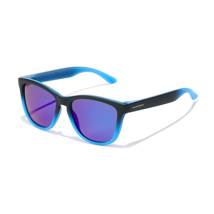 Hawkers ONE polarized #fusion sky - Gafas de sol cuadradas polarizadas unisex, Negro, cristal 54 mm