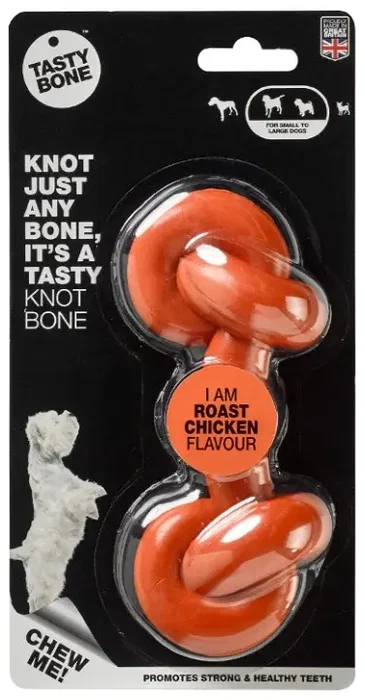 Tasty Bone Nudo Pollo Asado Juguete Masticable Resistente para Perros Tasty Bone Nudo Pollo Asado Juguete Masticable Resistente para Perros