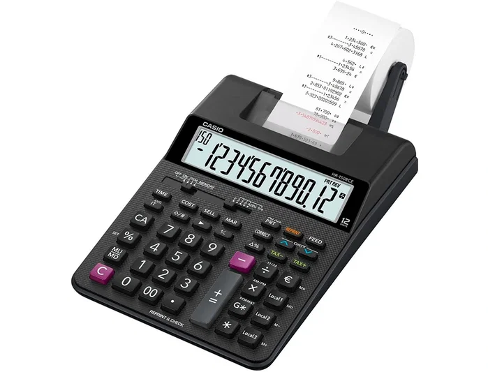Casio HR-150RCE Calculadora de Oficina con Impresora de 12 Dígitos, Funciones de Margen e Impuestos, Tinta Roja y Negra Casio HR-150RCE Calculadora de Oficina con Impresora de 12 Dígitos, Funciones de Margen e Impuestos, Tinta Roja y Negra