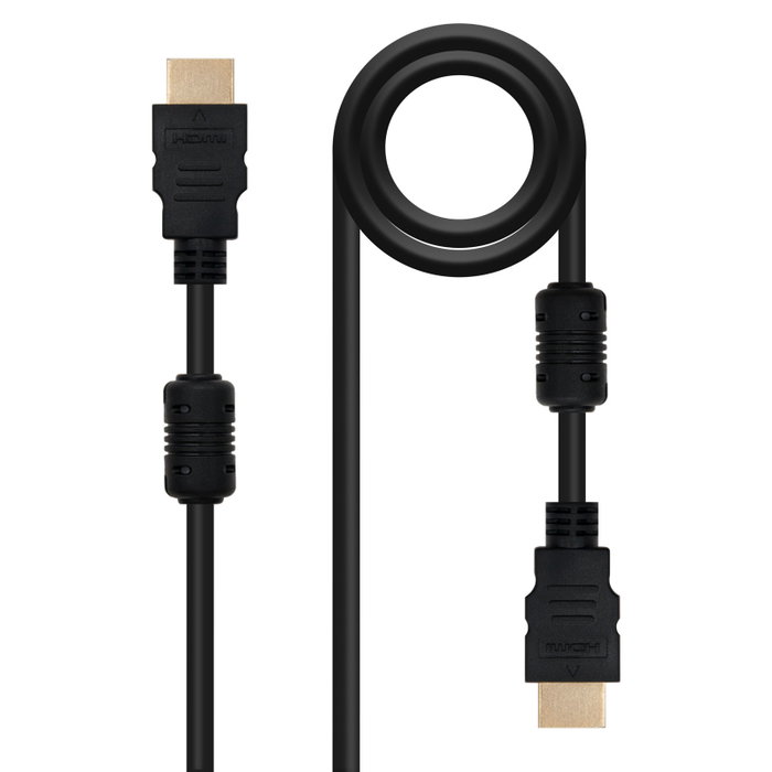 Nanocable Cable HDMI 1.4 Alta Velocidad con Ferrita, 1.8m, Negro