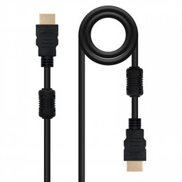 Nano Cable Cable HDMI 1.4 Alta Velocidad 10.15.1802, Conectores Dorados 24K, 4K, HEC, 1.8m, Negro