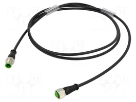MURRELEKTRONIK Cable para sensores M12 macho recto a M12 hembra recto, 1,5m, 4 pines