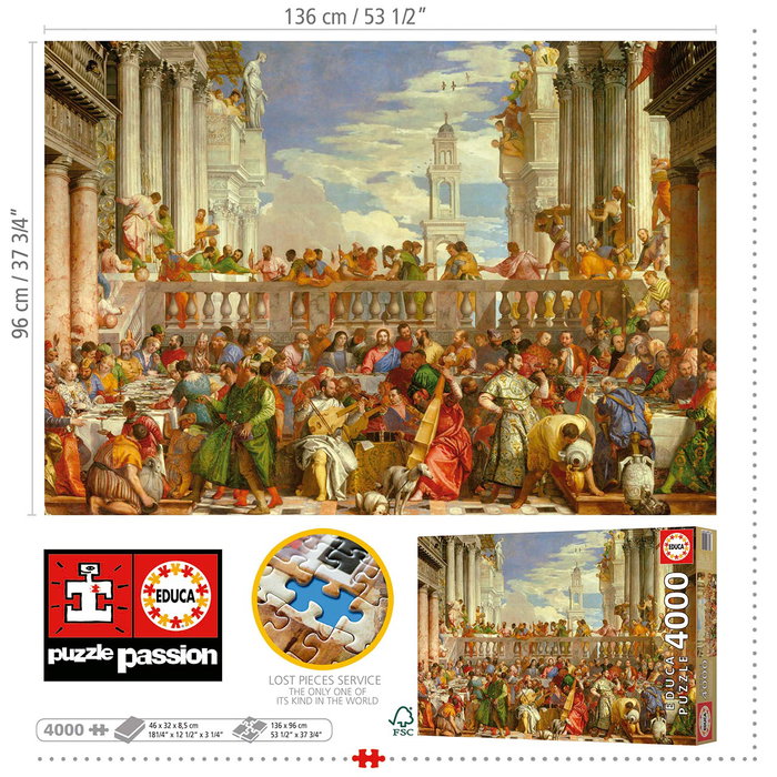 Educa Puzzle Las Bodas De Caná 4000 Piezas Educa Puzzle Las Bodas De Caná 4000 Piezas
