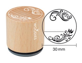 Woodies Sello de madera y caucho elemento decorativo 33x30mm