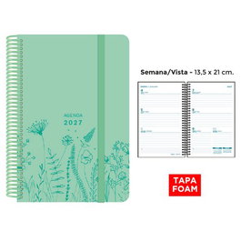 Senfort Agenda Anual 2027 Foam Spring Verde Pastel