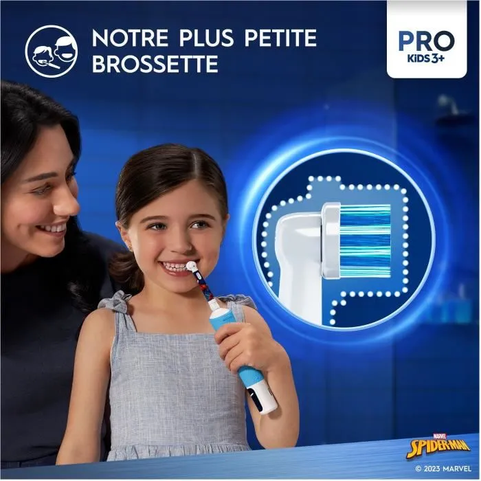 Oral-B Pro Kids Spiderman Cepillo de dientes eléctrico con Estuche de Viaje