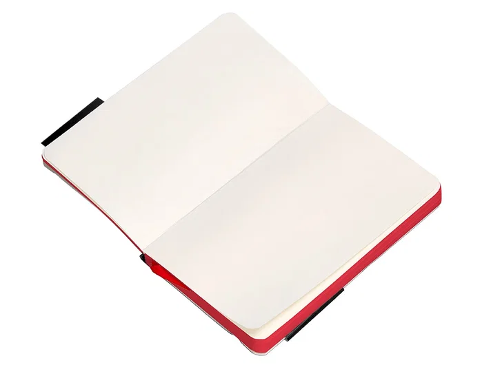 Antartik Cuaderno A6 Tapa Blanda Hojas Lisas Negro y Rojo 100 Hojas 80 gr FSC