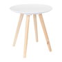 Home Deco Factory Juego de 2 Mesas Nido Mirage con Relieve Blancas MDF Pino 49.5 cm