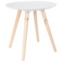Home Deco Factory Juego de 2 Mesas Nido Mirage con Relieve Blancas MDF Pino 49.5 cm