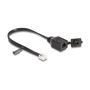 DeLOCK Cable Adaptador RJ12 Macho a Hembra con Tapa Protectora - 20 cm (0.2 m) Negro, Cable Plano 26 AWG PVC