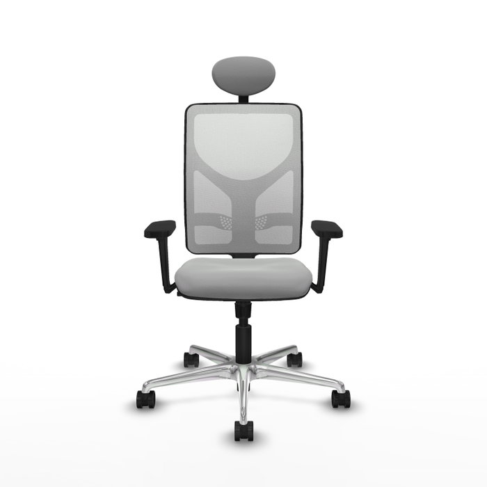 PIQUERAS Y CRESPO Silla de oficina Motilla Gris claro y Blanco con Mecanismo Sincro PIQUERAS Y CRESPO Silla de oficina Motilla Gris claro y Blanco con Mecanismo Sincro