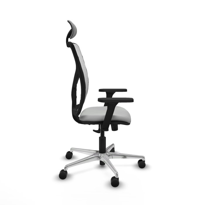 PIQUERAS Y CRESPO Silla de oficina Motilla Gris claro y Blanco con Mecanismo Sincro PIQUERAS Y CRESPO Silla de oficina Motilla Gris claro y Blanco con Mecanismo Sincro