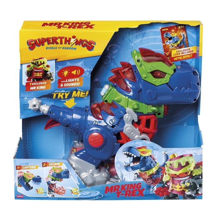 Magic Box Superthings Mr King T-Rex con luces y sonidos