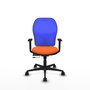 PIQUERAS Y CRESPO Silla de oficina Jorquera Naranja y Azul