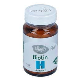 El Granero Biotin (Biotina Vit.H) 100 Comp. Apto para Veganos