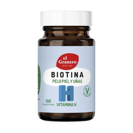 El Granero Integral Biotin Vitamina H Biotina 100 Comprimidos - Vitamina B8 para el Cabello y Piel