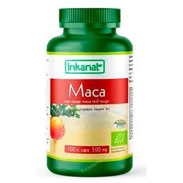INKANAT Maca Roja 100 Cápsulas Bio ES-ECO-035-RI Complemento Alimenticio para Vitalidad y Regulación Hormonal Vegano Sin Gluten