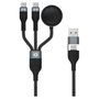 Conceptronic Cable USB A a 2 x USB C ETTA08B15 de 1,5 m Negro