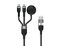Conceptronic Cable USB-A a 2 x USB-C, Carga Rápida 100W, 1,5 m, Negro