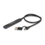 DeLOCK 64272 Hub USB 4 Puertos (3x USB-C + 1x USB-A) Negro
