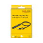 DeLOCK 64272 Hub USB 4 Puertos (3x USB-C + 1x USB-A) Negro