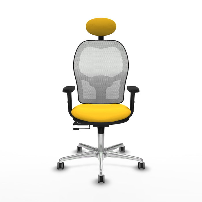 PIQUERAS Y CRESPO Silla de oficina Jorquera con mecanismo Sincro/Traslack, Amarillo y Blanco PIQUERAS Y CRESPO Silla de oficina Jorquera con mecanismo Sincro/Traslack, Amarillo y Blanco