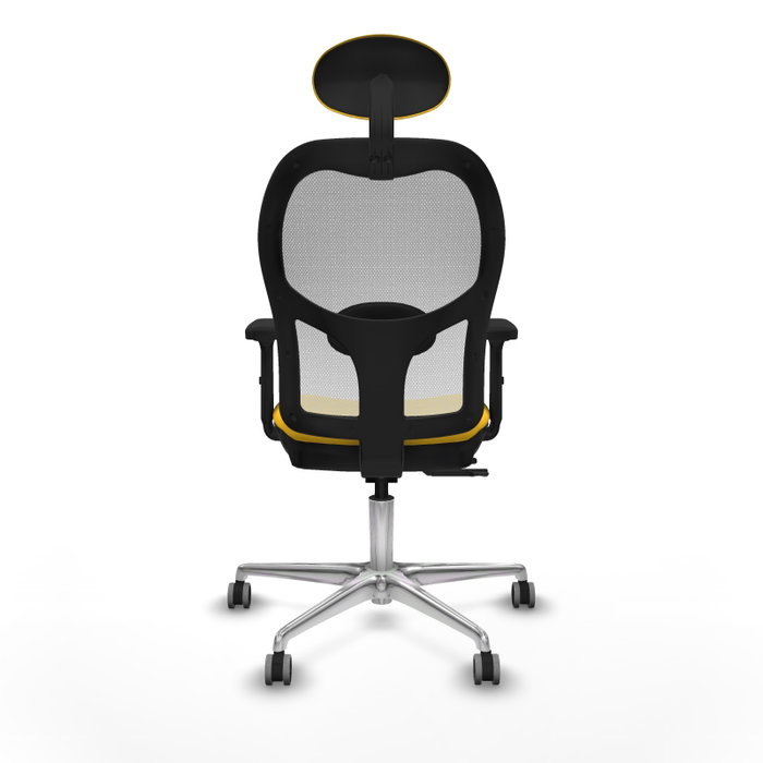 PIQUERAS Y CRESPO Silla de oficina Jorquera con mecanismo Sincro/Traslack, Amarillo y Blanco PIQUERAS Y CRESPO Silla de oficina Jorquera con mecanismo Sincro/Traslack, Amarillo y Blanco