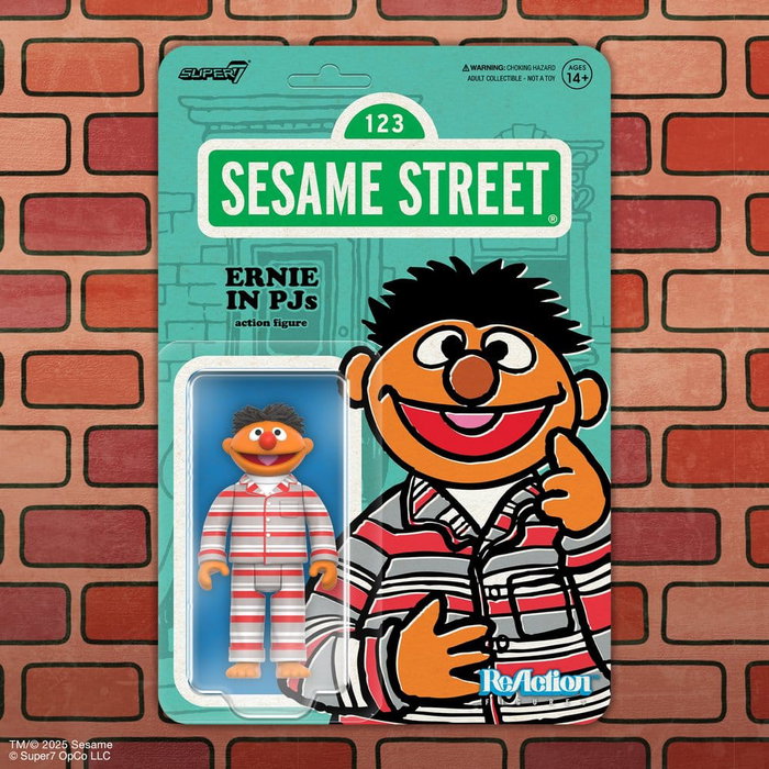 Super7 Sesame Street Figura ReAction Wave 06 Ernie (PJs) 10 cm Super7 Sesame Street Figura ReAction Wave 06 Ernie (PJs) 10 cm