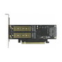 DeLOCK Tarjeta PCIe x16 a M.2 Key B + M.2 NVMe Key M + mSATA, Factor de Forma Low Profile, PCIe 4.0, Compatible con Windows 10/8.1