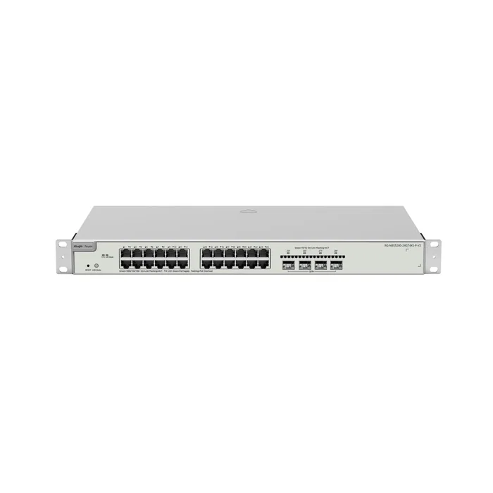 Ruijie RG-NBS5200-24GT4XS-P-V2 Switch gestionable L3 con 24 puertos RJ45, 4 SFP+ 10GE y 370W PoE Ruijie RG-NBS5200-24GT4XS-P-V2 Switch gestionable L3 con 24 puertos RJ45, 4 SFP+ 10GE y 370W PoE