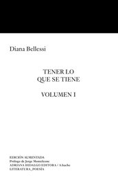 Tener lo que se tiene, Diana Bellessi - ADRIANA HIDALGO, EDITORIAL
