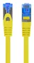 Lanberg PCF6A-10CC Cable de Red Cat6a S/FTP LSZH CCA 0.25m Amarillo - 10 Gbit/s, 500 MHz, Conectores RJ-45 Macho Blindados