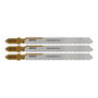 Wolfcraft Hojas de sierra de calar HCS vástago en T corte fino 50 mm
