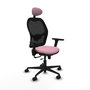 PIQUERAS Y CRESPO Silla de oficina Jorquera Rosa y Negro con Mecanismo Sincro/Traslack