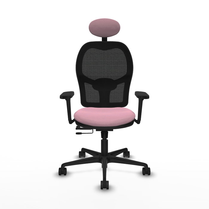 PIQUERAS Y CRESPO Silla de oficina Jorquera Rosa y Negro con Mecanismo Sincro/Traslack PIQUERAS Y CRESPO Silla de oficina Jorquera Rosa y Negro con Mecanismo Sincro/Traslack