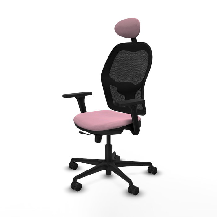 PIQUERAS Y CRESPO Silla de oficina Jorquera Rosa y Negro con Mecanismo Sincro/Traslack PIQUERAS Y CRESPO Silla de oficina Jorquera Rosa y Negro con Mecanismo Sincro/Traslack